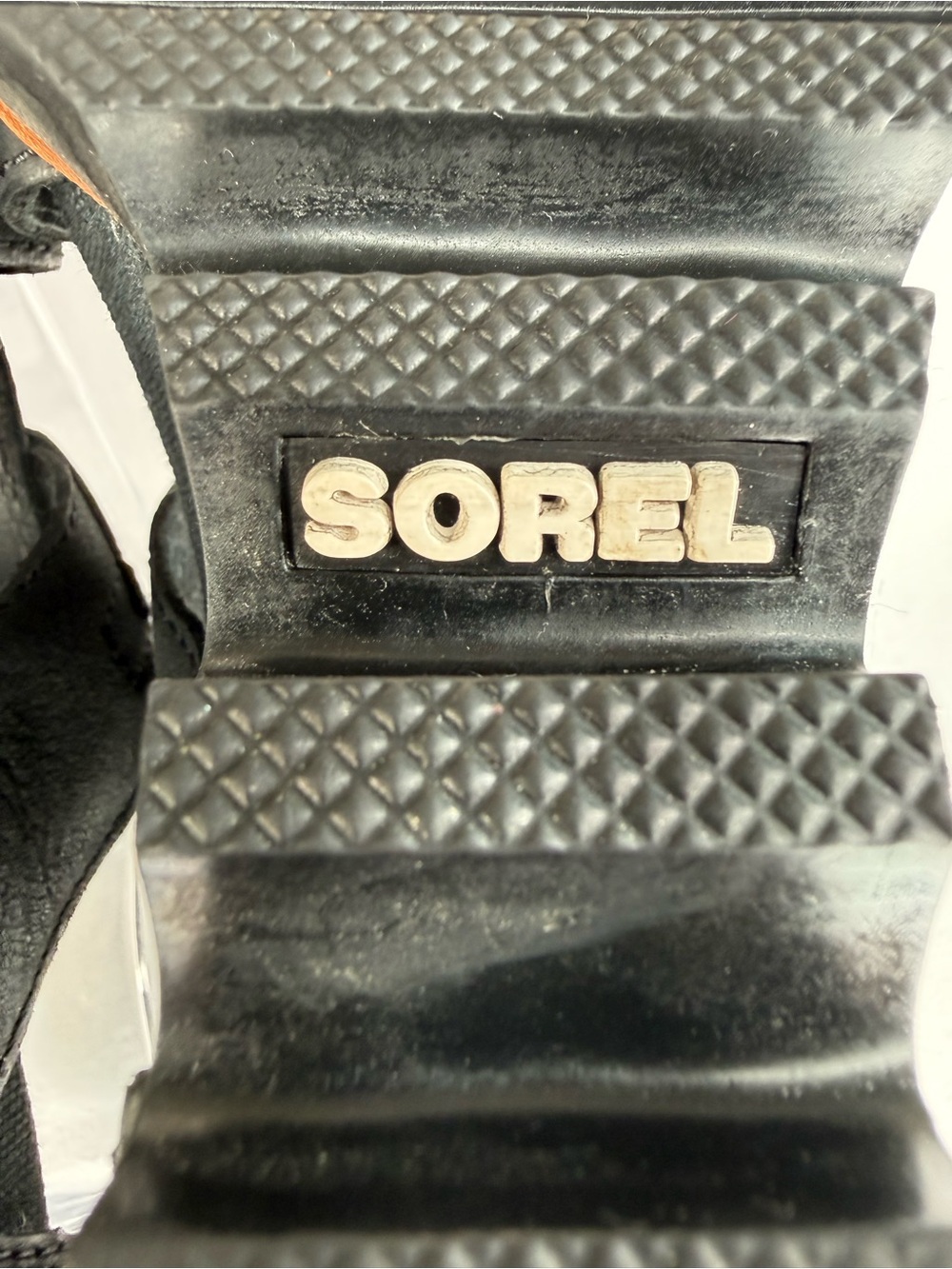 Sorel Joanie II Black Leather Lace Up Wedge Sandals Size 6 - Picture 14 of 15